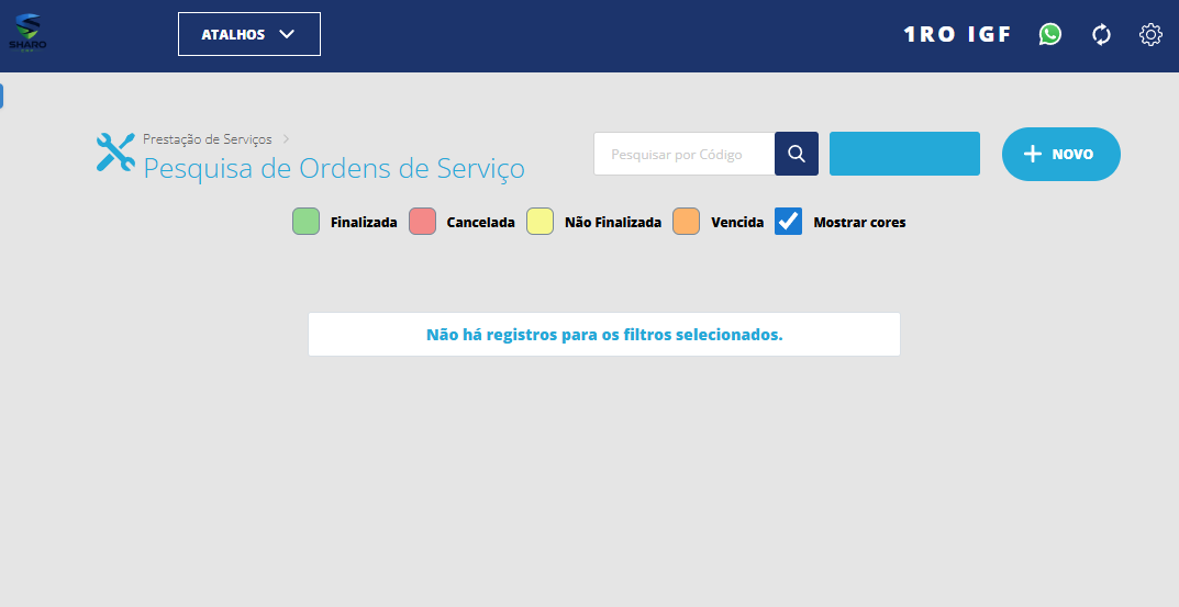Ordens de Serviço Sharo ERP
